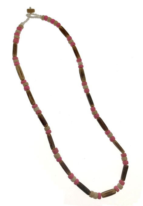 Pink With Beige Colors Combination Coconut NECKLACE