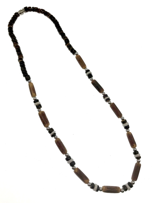 Tiger Coconut With BAMBOO Tube Necklace