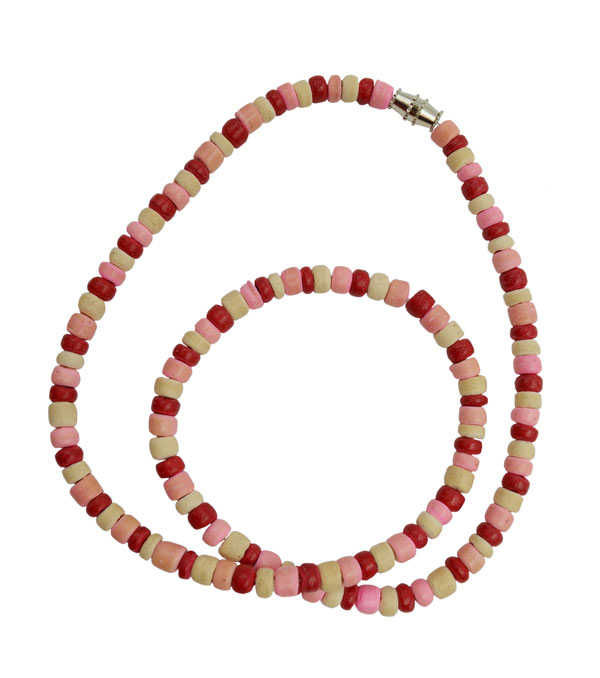 Red Pink Combination Coconut NECKLACE
