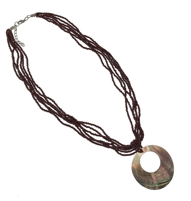 50MM  Brown MOP Shell Necklace