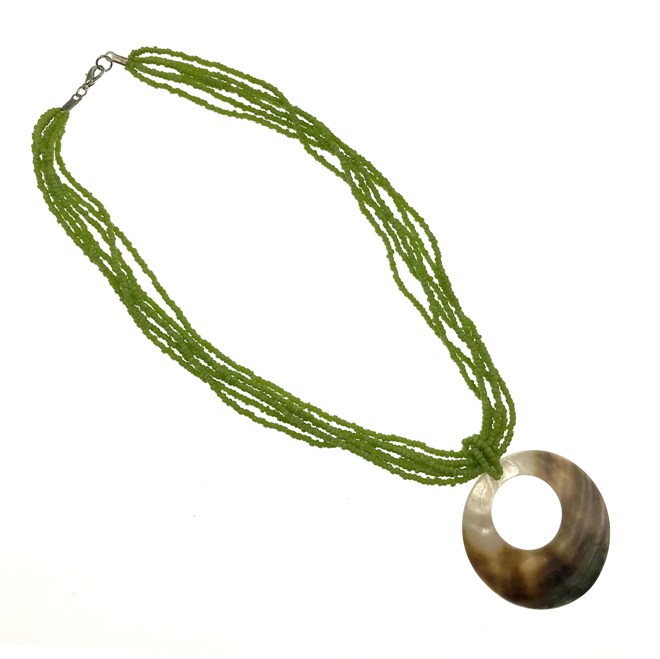 50MM  Green MOP Shell Necklace