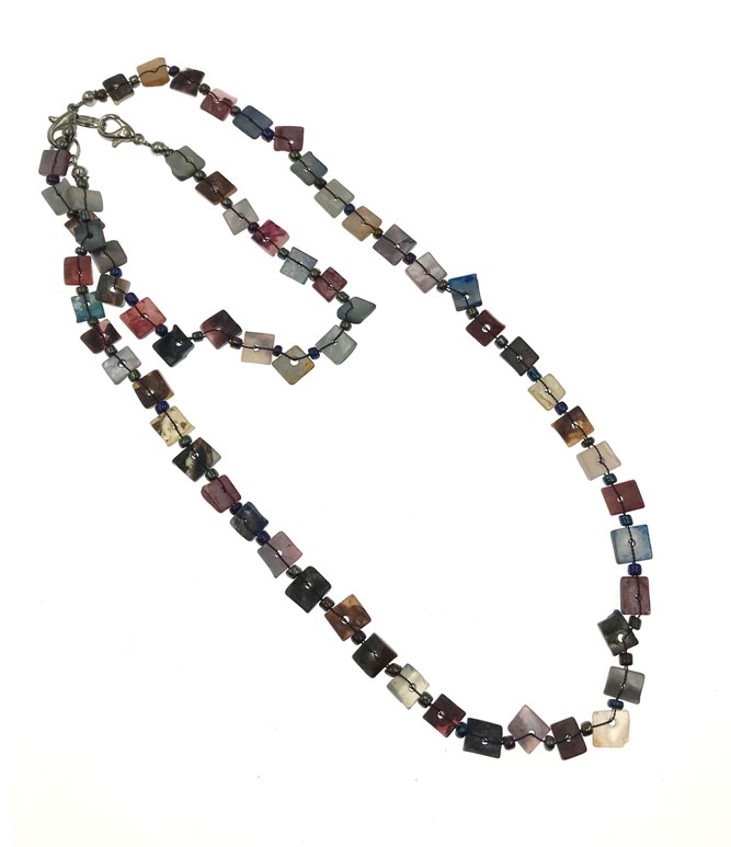 Multi Color Shell Necklace & Bracelet Set