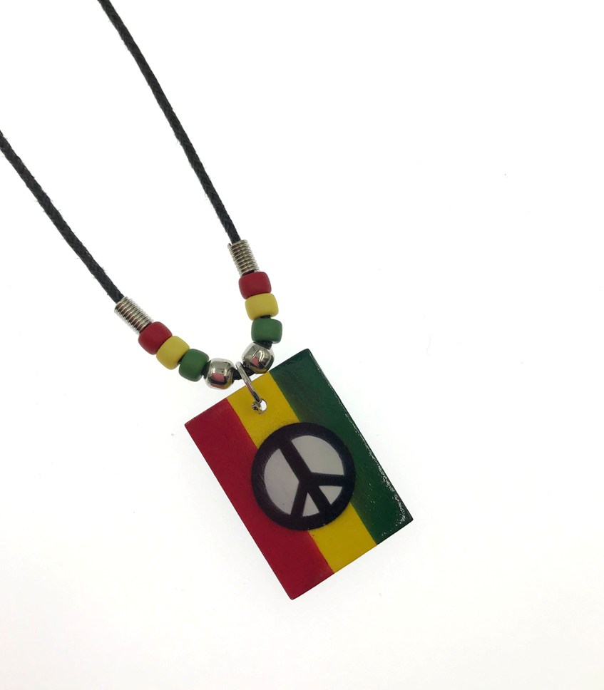 Rasta Peace SIGN Pendant Necklace