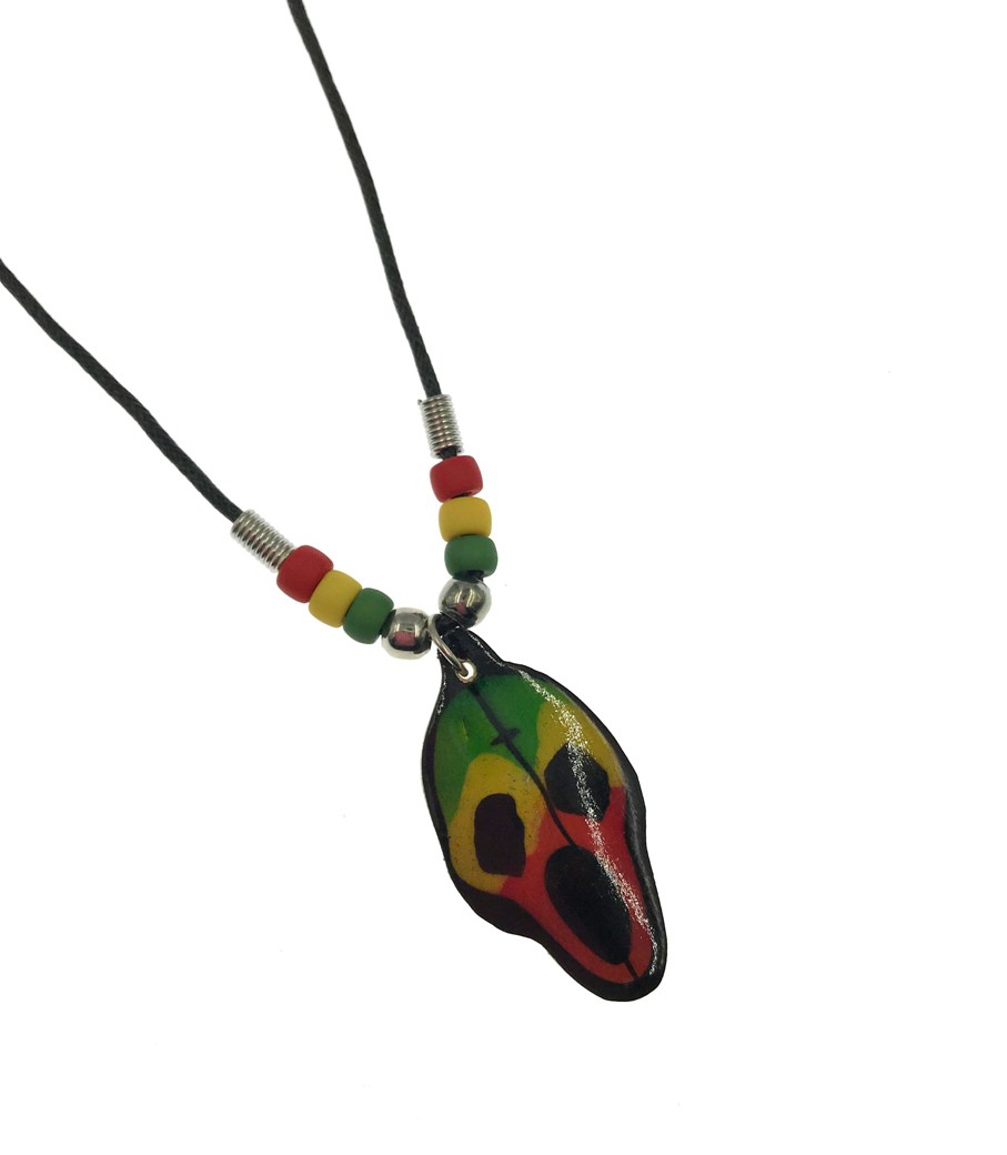 RASTA Scream Face Pendant Necklace