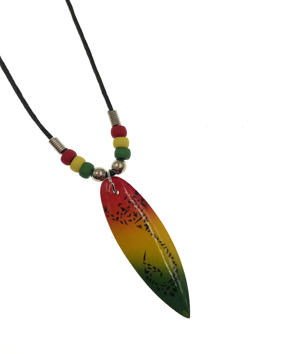 Rasta Tattoo Sting Ray Pendant NECKLACE