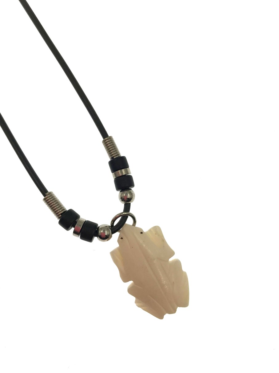 Frog Made Of Bone Pendant NECKLACE