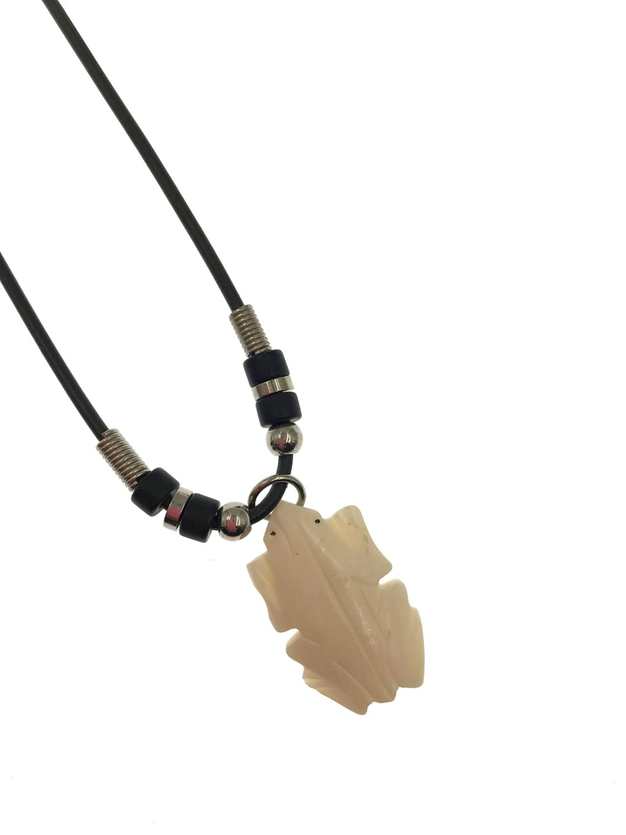 Frog Made Of Bone PENDANT Necklace