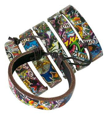 Flash Tattoo LEATHER Bracelets