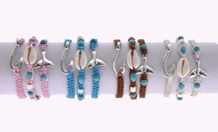 Turquoise And Cowrie Shell Aquatic Bracelets