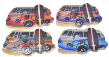 Wooden VW Beach Bus SURFBOARD  Magnets