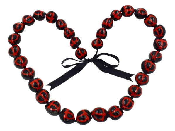 Full Red Turtle Kukui Nut Lei/NECKLACE