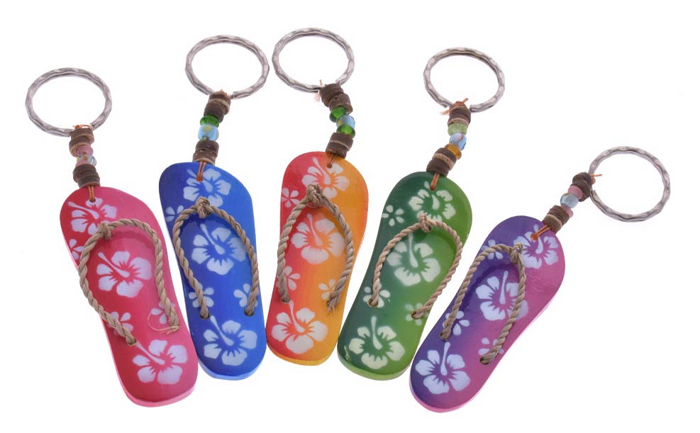 Hibiscus Flower SANDAL Key Chains