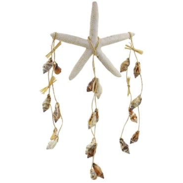 White Star Fish WIND CHIME With Sea Shells