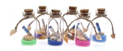 Beach Bottles With Sea Shells