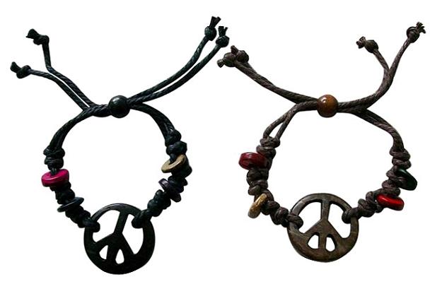 Coconut PEACE Sign Bracelet