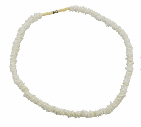 20'' White Rose Clam Shell NECKLACE