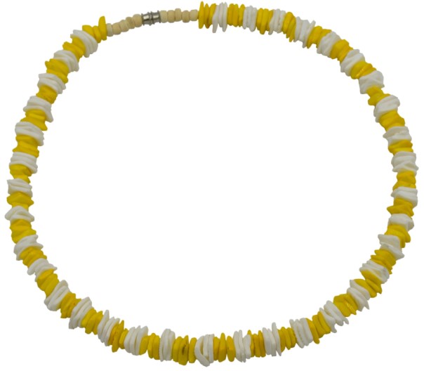 Yellow & White Rose Clam Shell NECKLACE