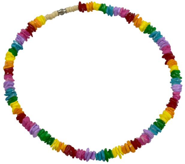 Rainbow Rose Clam Shell NECKLACE