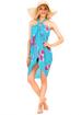 Solid Color Back Ground Plumeria Flower Beach SARONG