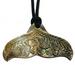 Mother Of Pearl Shell  Whale Tail and FLOWERS Carved Necklace