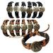 Round Gold Zodiac LEATHER Bracelet