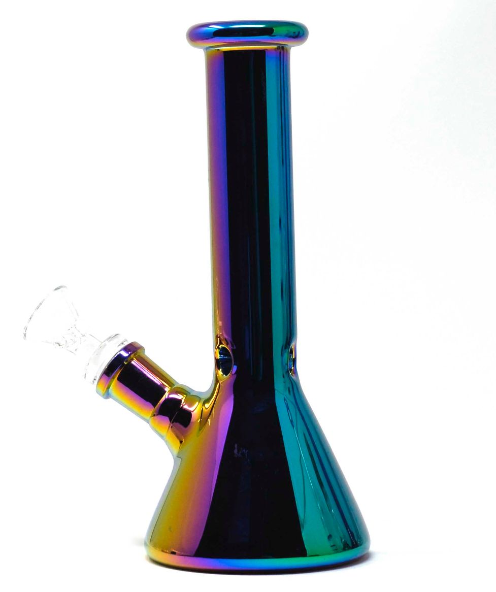 8'' Gradient GLASS Water PIPE Bong with Inc Pinch