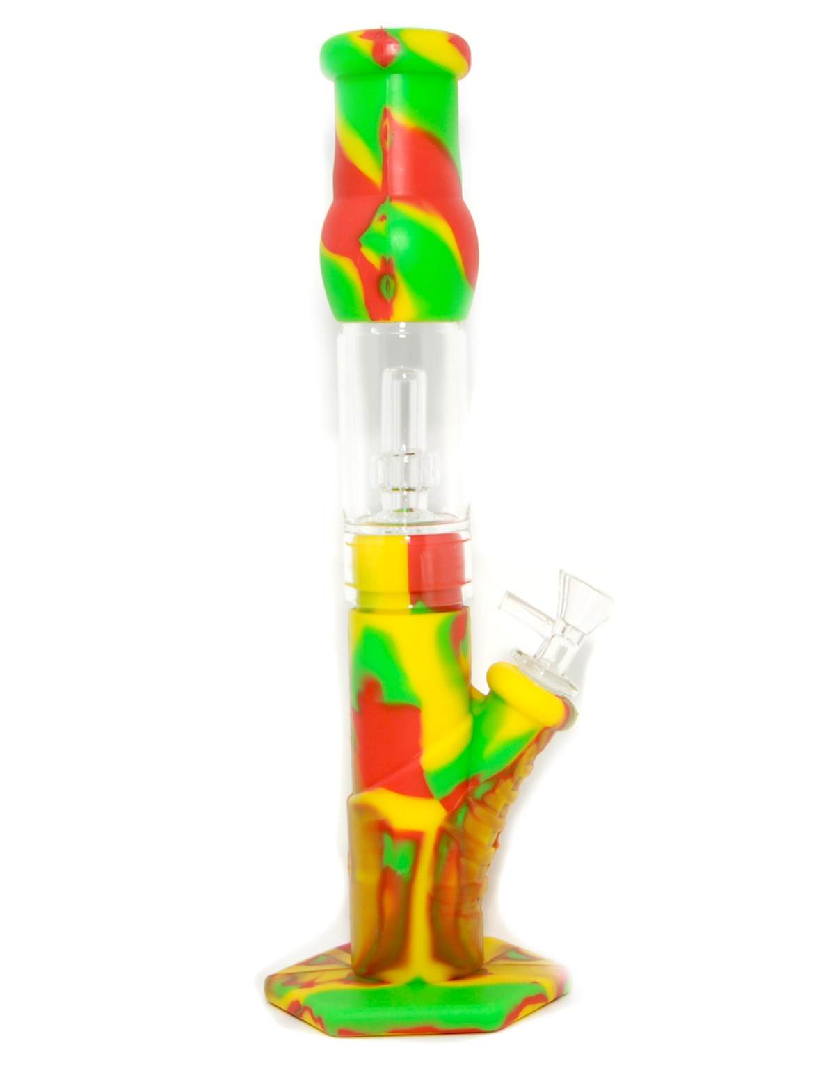 13'' Silicone Water PIPE with GLASS chamber