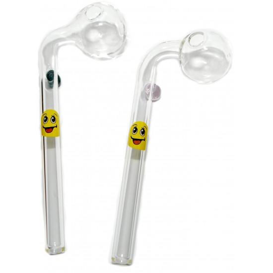 Puff Glass Oil Burner PIPE with Smile Face