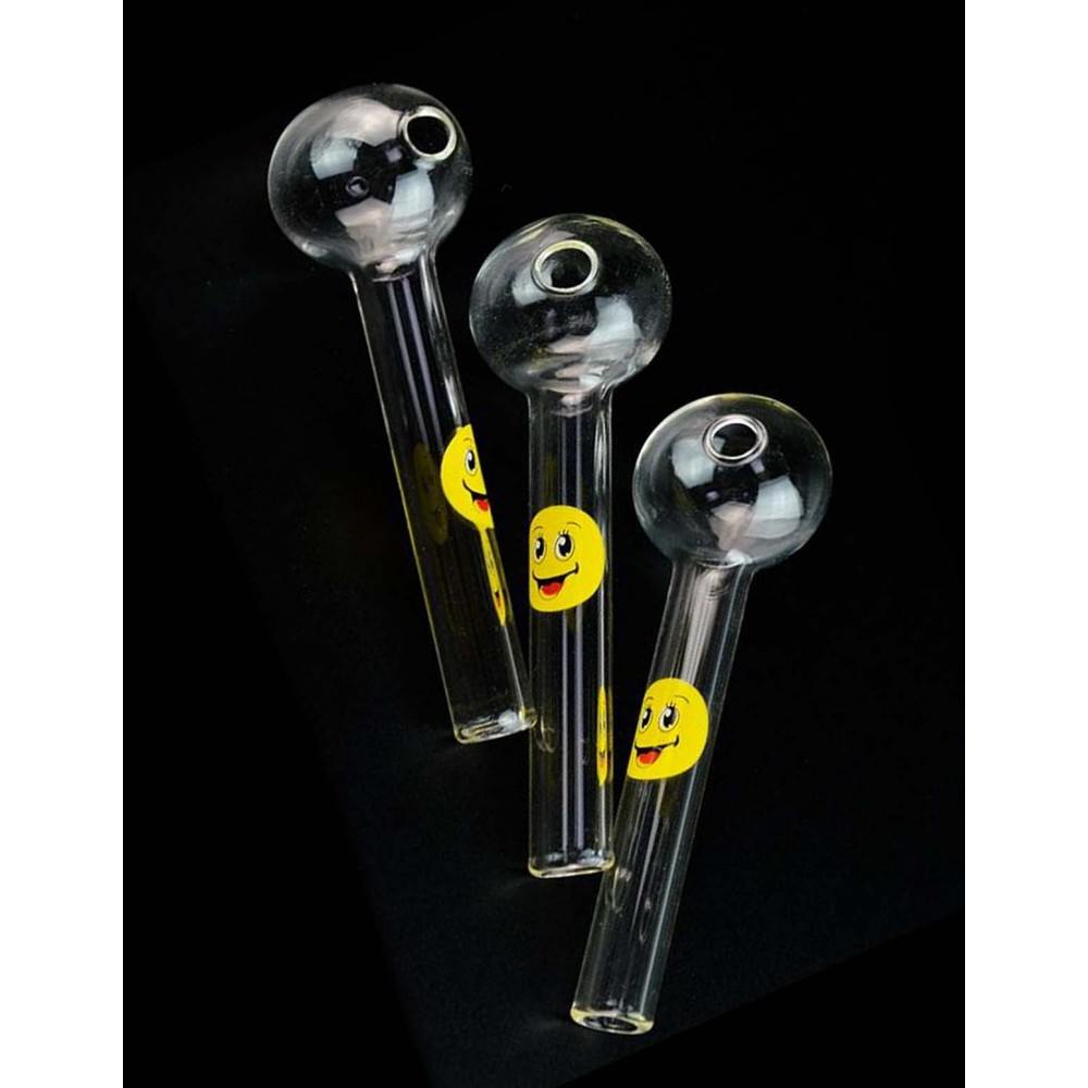 4' Smile Face Glass OIL BURNER pipe