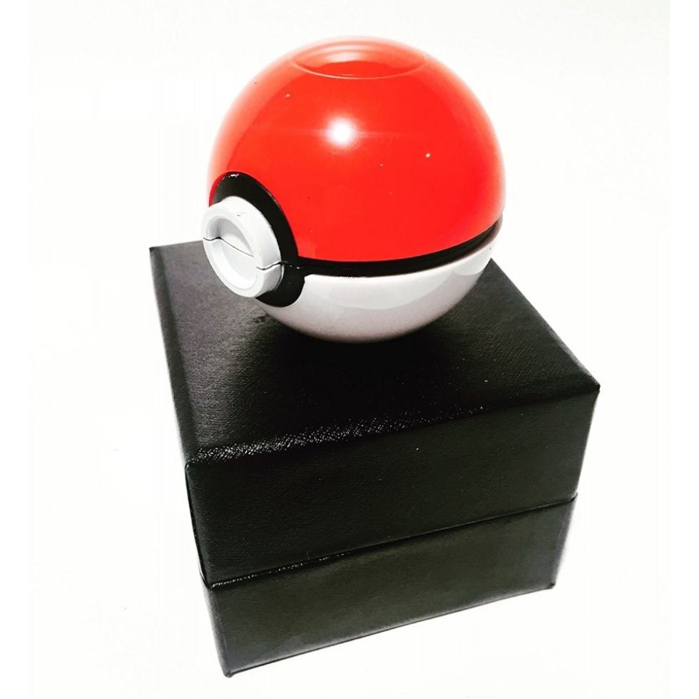Pokemon Red white Ball Shaped Grinder with Black GIFT Box