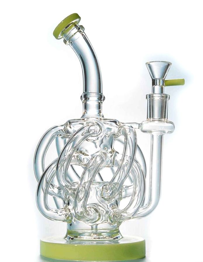 12'' Super Vortex GLASS Bong Water PIPE