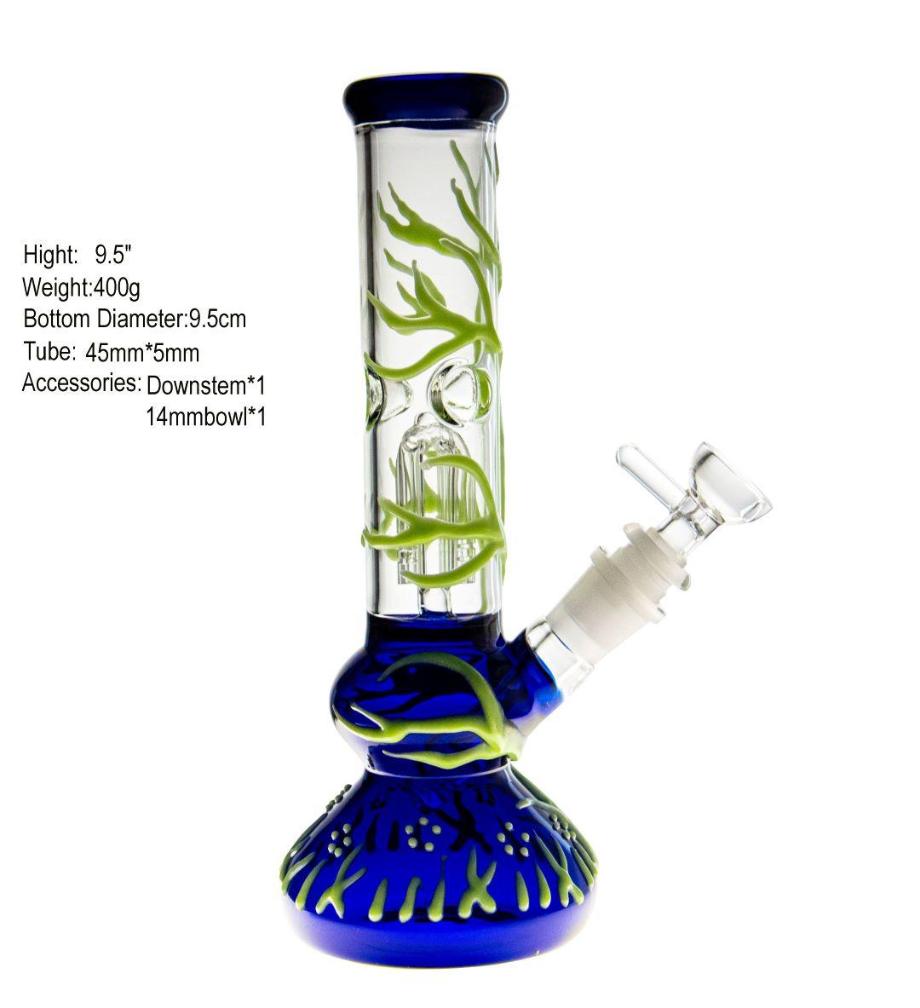 9.7'' Glowing in Dark Tree Beaker WATER PIPE