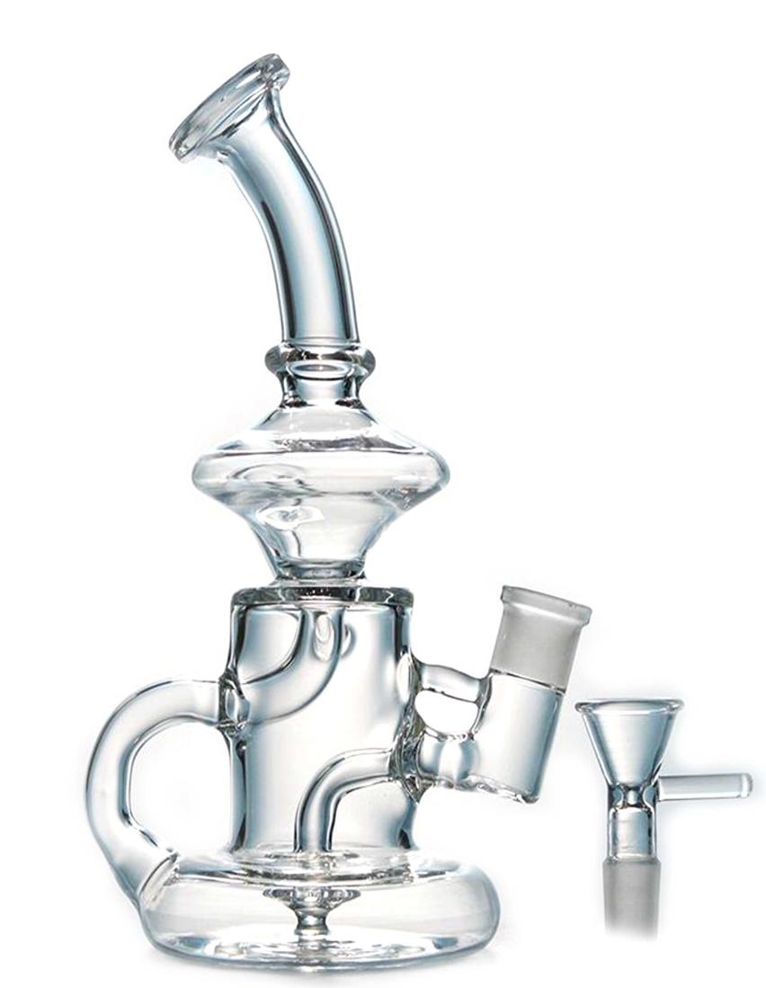 7.8''Tornado Recycler Dab Rig Glass WATER PIPE