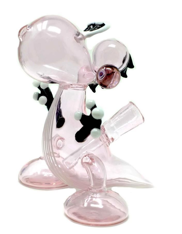 7 '' pink animal glass WATER PIPE