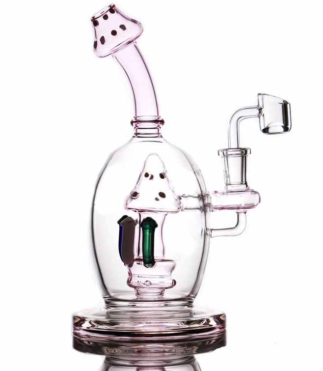 9'' Pink Glass WATER PIPE Bong
