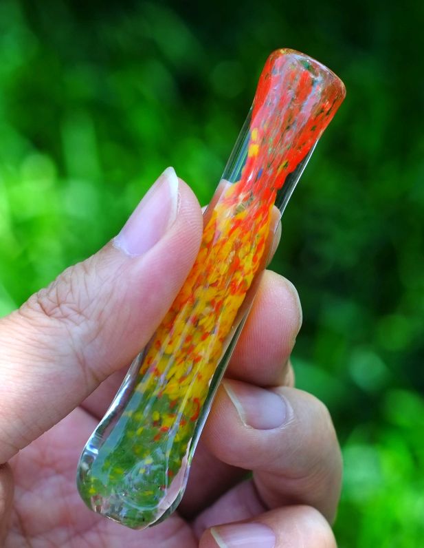 3.5'' RASTA Glass Chillum Pipe