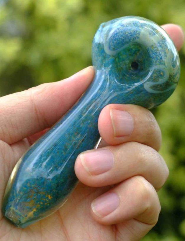 4.5'' Blue Glass Spoon PIPE