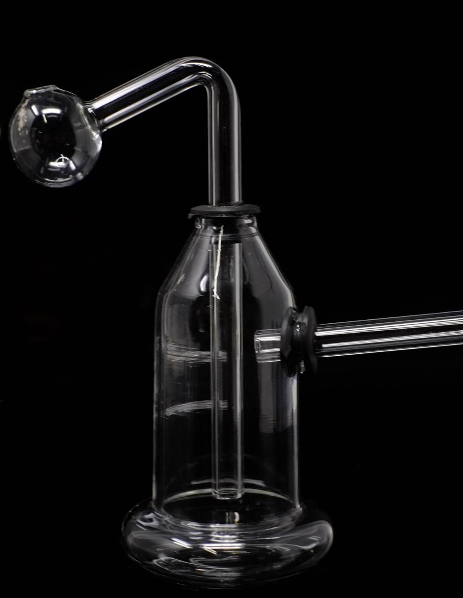 5'' Small Cylinder Shaped Glass Oil Burner Bubbler WaterPIPE