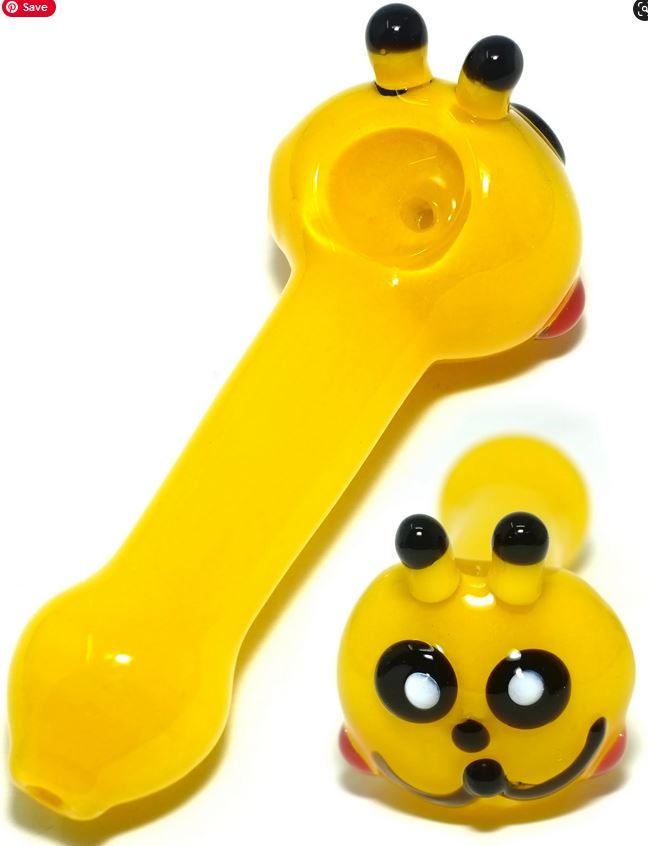 4'' PikaChu glass Animal Spoon PIPE