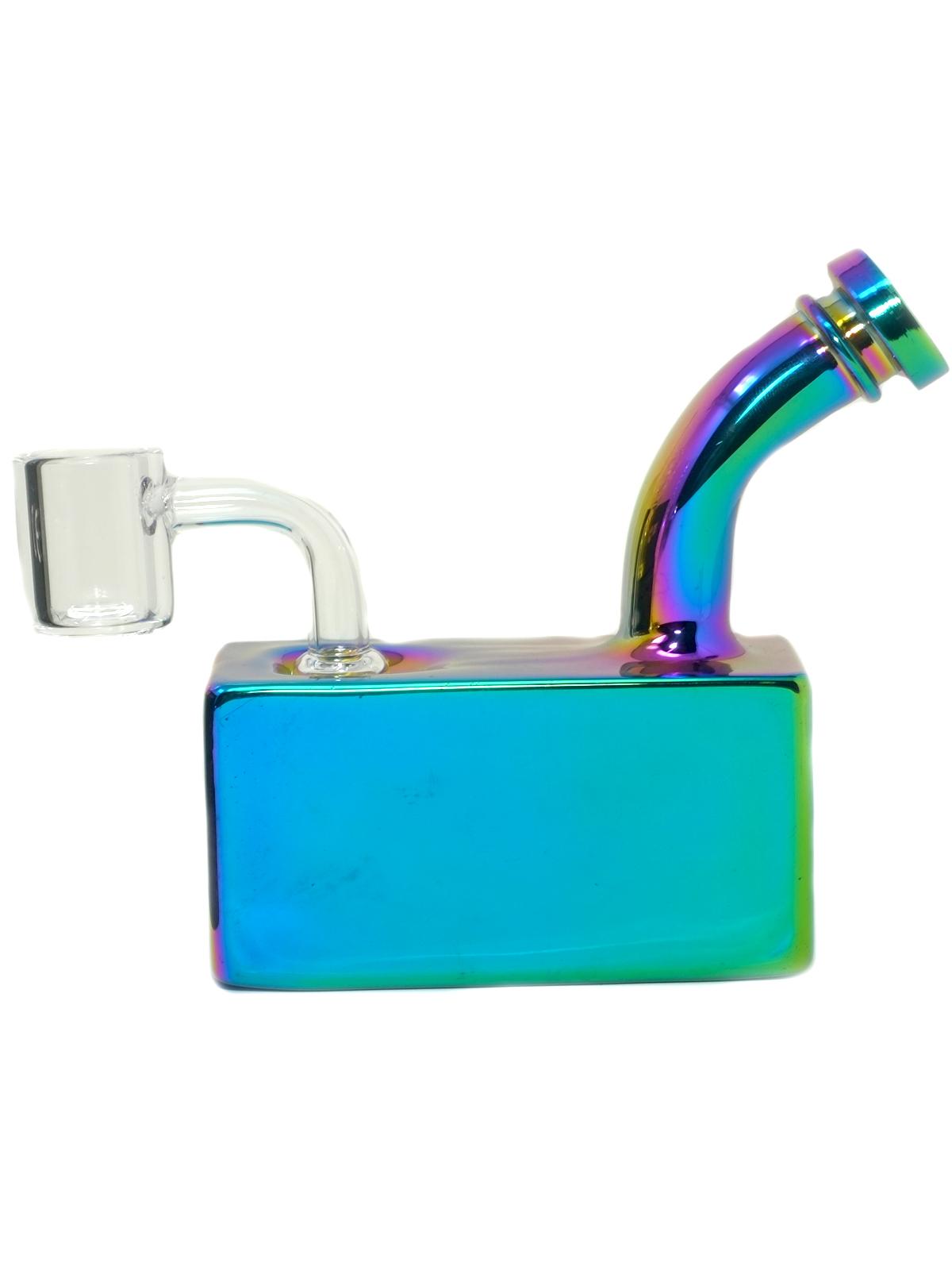 4'' Lake Blue Rectangle Mini WATER PIPE