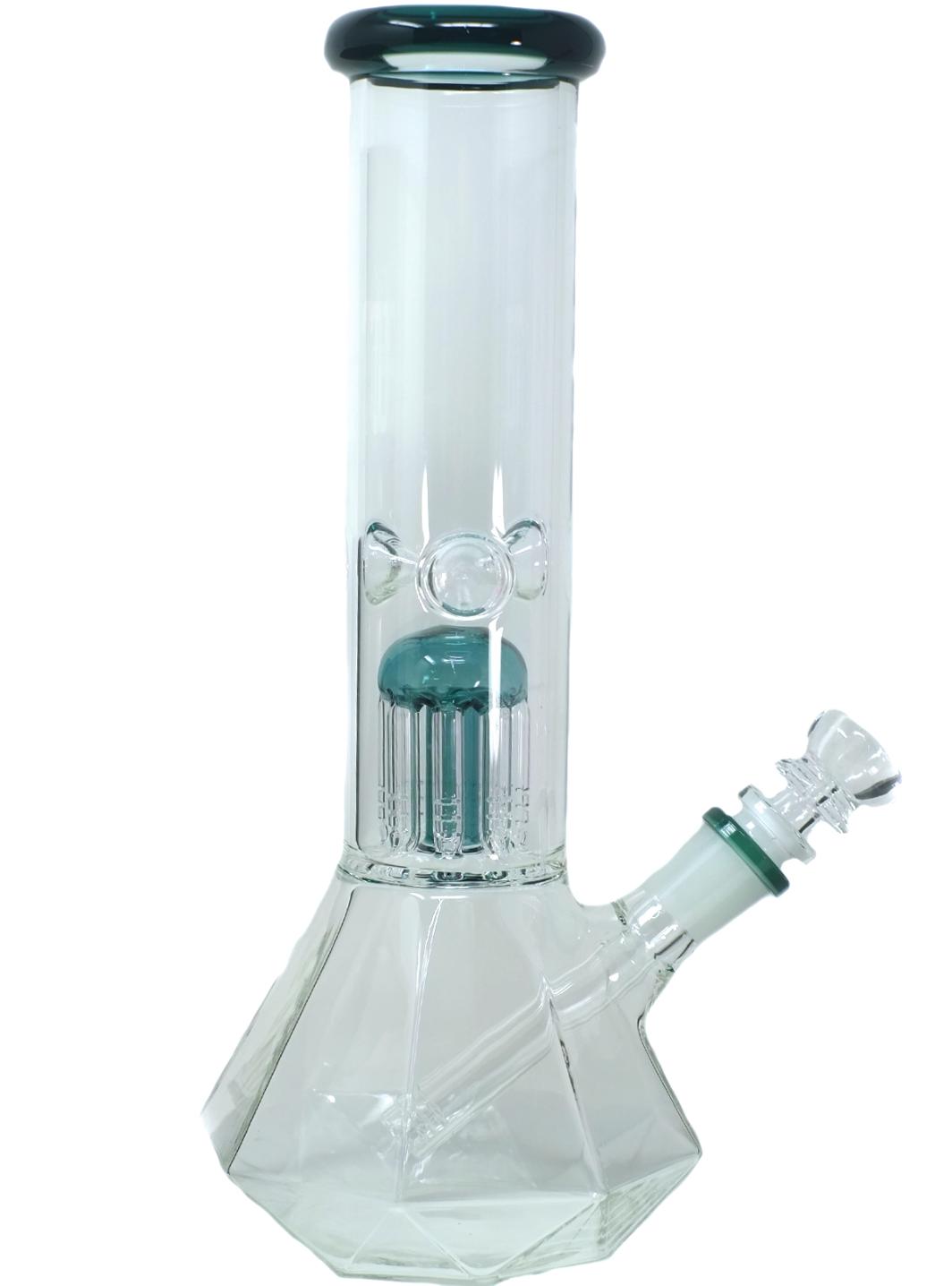 12'' Octagon GLASS Bong PIPE With Arm Tree Perc