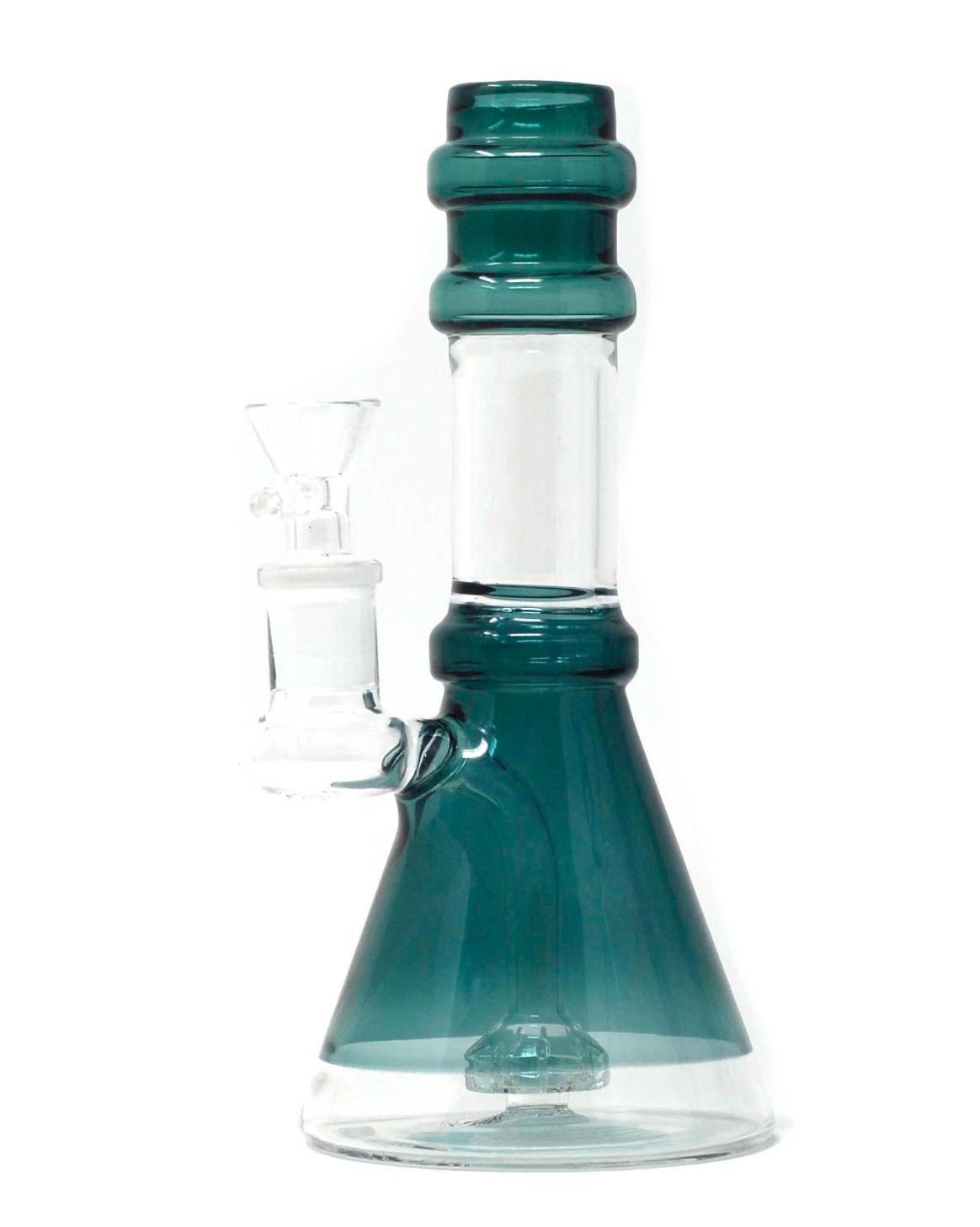 8'' Glass Water PIPE Light Blue With Showerhead Perc Bong