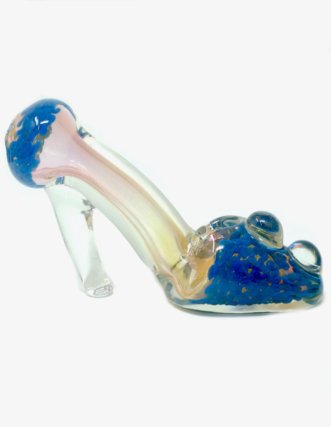 4'' High Heel GLASS Spoon Shoes PIPE