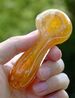 4'' Unique Honeycomb Orange GLASS Spoon Hand PIPE