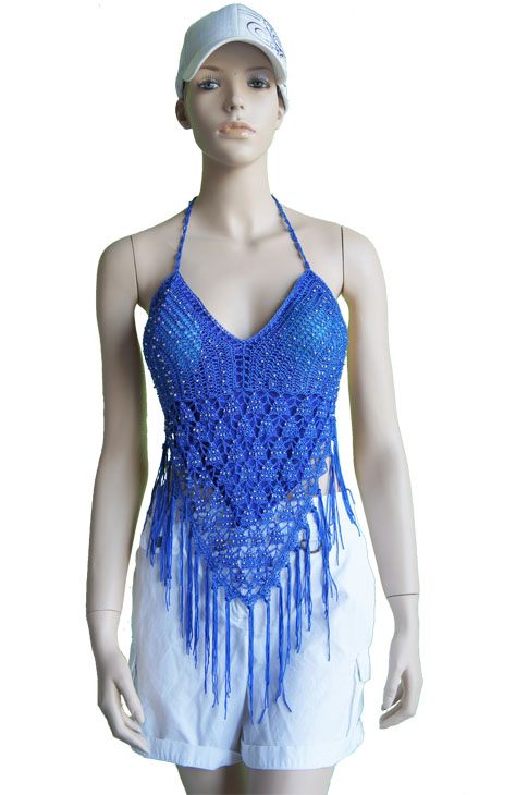 Beaded Hot Top With Triangle Style