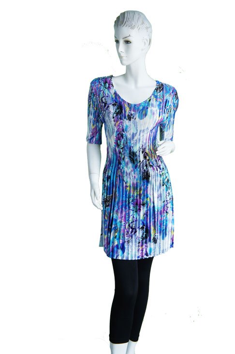 Mini Pleat Tunic With SHORT Sleeves