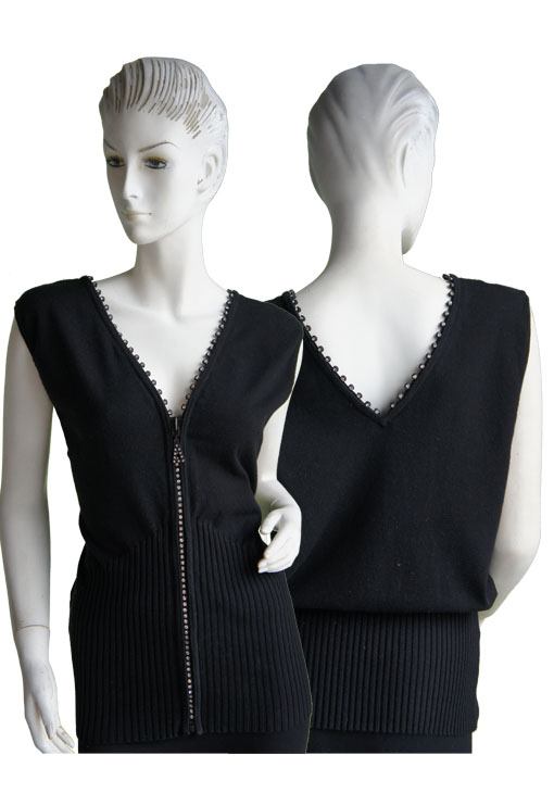 Diamond Zipper SWEATER Vest