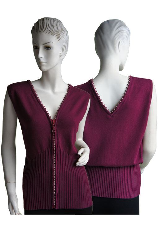 Diamond Zipper SWEATER Vest