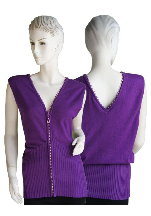 DIAMOND Zipper Sweater Vest