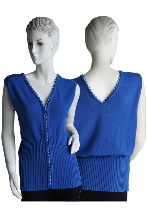 Diamond Zipper SWEATER Vest